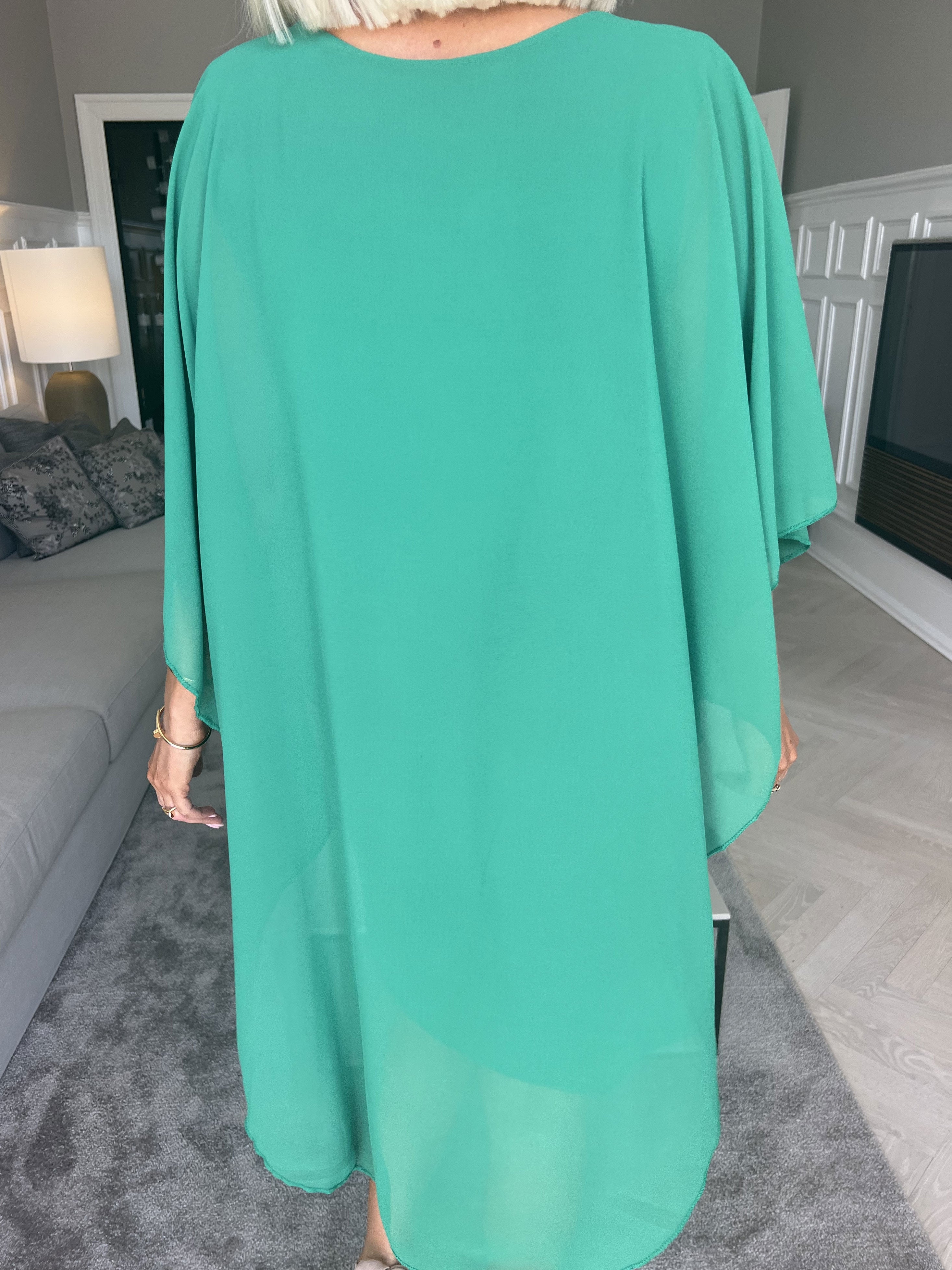 Kenya Crystal - Tunikakjole med chiffonlag og similisten